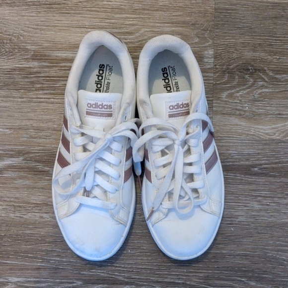 Rose Gold Adidas Grand Court Sneakers 